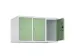 opzetkast,v. locker,3vak.,vak B 300mm,HxBxD 500x900x500mm,vleugeldeur