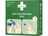Cederroth 51011022 Soft Foam bandage Blauw 3cm x 4,5m 18 stuks