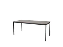 Domino Basic Tafel Vaste Hoogte 1800x800mm Logan Eiken Zwart 4-Poots