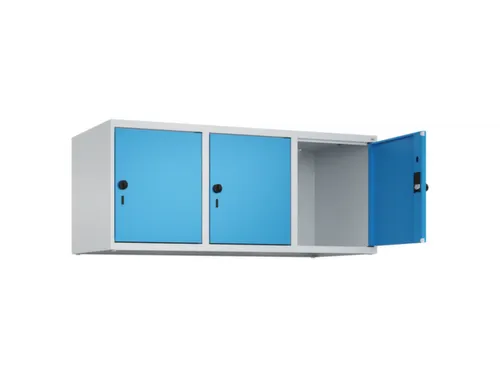 opzetkast,v. locker,3vak.,vak B 400mm,HxBxD 500x1200x500mm,vleugeldeur