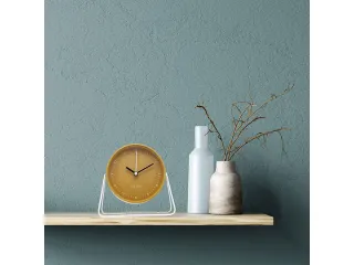 Wekker Nextime Berlin Table 14x13 cm geel metaal - 5