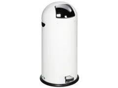 Push & Kick Afvalbak Staalplaat 52 Liter 880x415mm Met Pedaal Wit