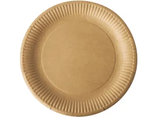 Papstar Pure Bord rond 23cm FSC karton bruin 20 stuks - 1