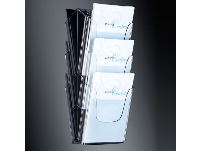 folderhouder Sigel wandmodel 3xA4 transparant acryl | FolderhouderWinkel.be