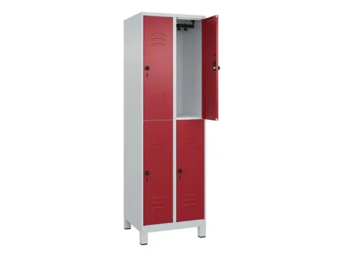 dubbeldekse locker,HxBxD 1950x600x500mm,2x2vak.,vak B 300mm