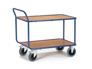 tafelwagen,draagverm. 500kg,2etage(s),laadvl. LxB 1000x700mm,houtetage - 2
