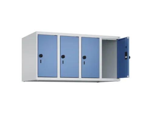 opzetkast,v. locker,4vak.,vak B 250mm,HxBxD 500x1000x500mm,vleugeldeur