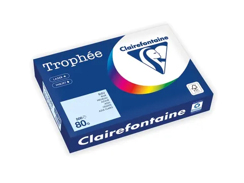 Kopieerpapier Trophee A4 80 gram azuurblauw 500 vel