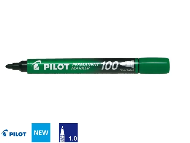 Marqueur Permanent Pilot 100 pointe fine vert