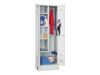 Schoonmaakkast HxBxD 1850x600x500mm Cilinderslot RAL7035 Front RAL7035 - 2