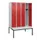 locker met bank,HxBxD 1950x1200x815mm,4vak,vak B 300mm,draaigrendel