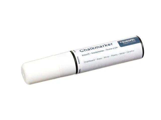 Krijtstift Europel 15mm wit blister 1 stuk