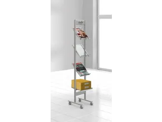 Folderrek Voor 4xa4 4 Acrylglas Houders 1600x300x350mm Staal - 3