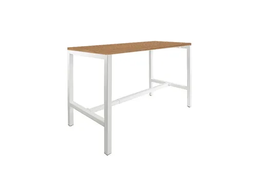 Domino Basic Statafel 180x80x110cm Havana/Kers Onderstel Wit