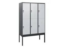 dubbeldekse locker,HxBxD 1950x1200x500mm,3x2vak.,vak B 400mm