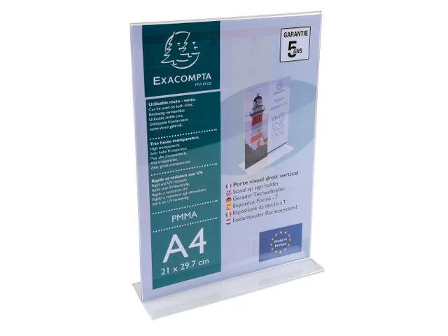 Folderhouder T A4 ve rticaal transparant