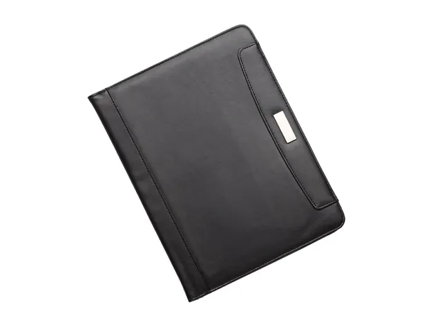 Schrijfmap Alassio MARES A4 zwart imitatieleer.