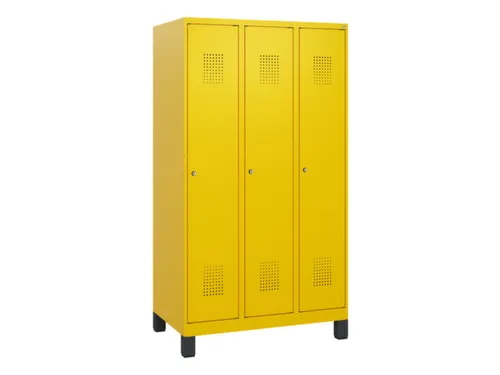 schoollocker,HxBxD 1630x900x500mm,3vak,vak B 300mm,cil.-slot,voeten