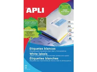 Apli Afneembare Witte Etiketten 25.4x10mm - 1