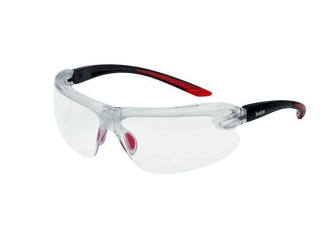Veiligheidsbril op sterkte Iris 1.5 Zwart Rood Polycarbonaat Blank | VeiligheidsbrillenOnline.nl