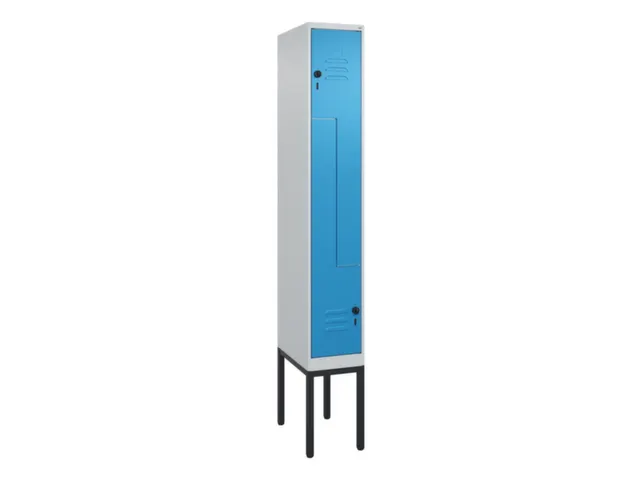 Z-garderobekast,HxBxD 2120x300x500mm,vak B 150/300mm,draaigrendel