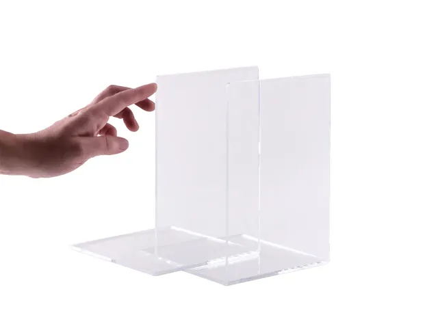 Boekensteun MAUL acryl 16x15x21cm set 2 glashelder
