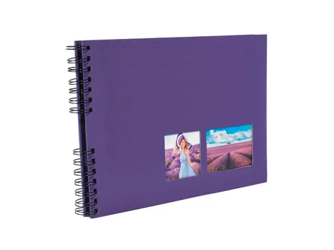 Fotoalb spir 50pZw 3 2x22cm MILANO Paarse