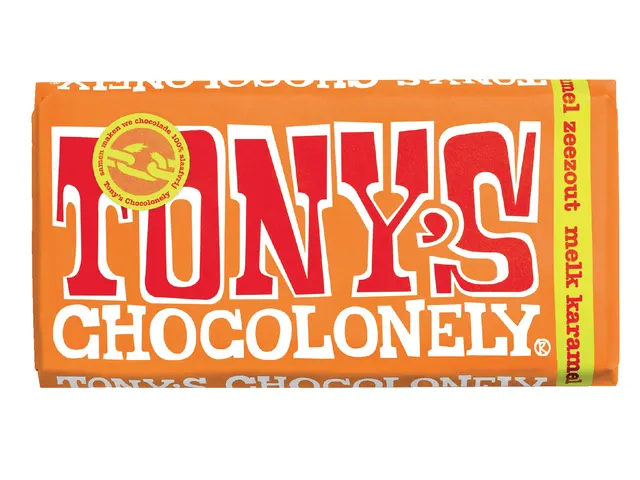 Chocolade Tony's Chocolonely reep 180gr melk karamel zeezout