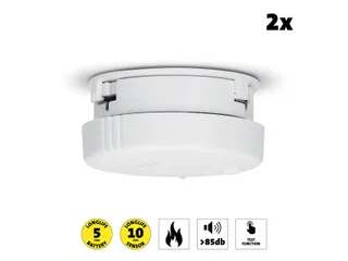 Rookmelder Alecto mini 2 stuks wit - 9