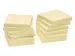 Bloc-mémos recyclé 75x75mm jaune paquet de 12 blocs