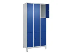lockerkast,HxBxD 1950x900x500mm,3x3vakken,vak B 300mm,cil.-slot,voeten
