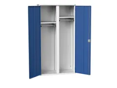 Lockerkast 2000x1050x550mm 2 vakken, dubbele vleugeldeur, RAL5010