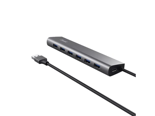 Hub Trust HALYX 7-port USB-A 3.2 zilver