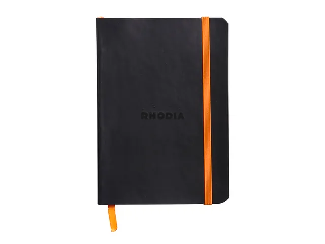 Notitieboek Rhodia A6 lijn 72 vel 90gr zwart