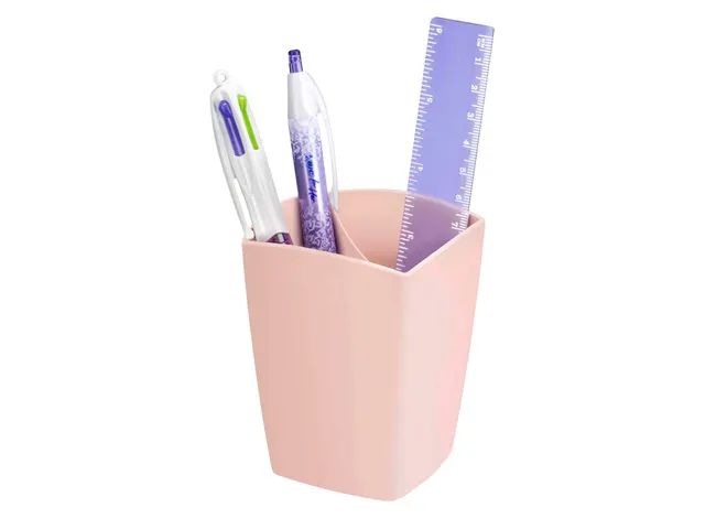 Pennenbak CEP Mineral 2-vaks plastic powder pink