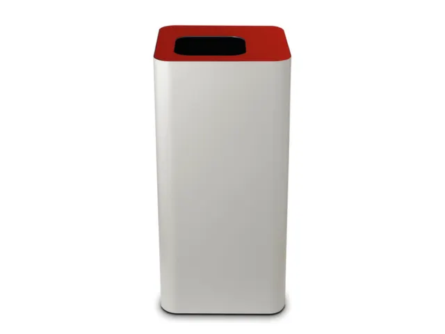 afvalbak,100l,HxBxD 800x385x385mm,romp staal wit