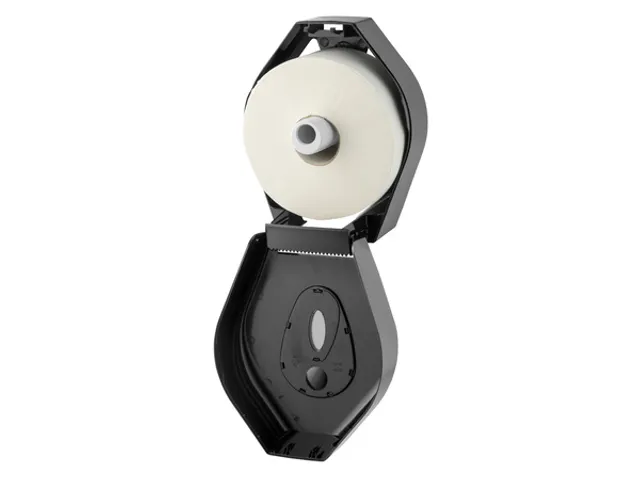 PlastiQline Toiletpapier jumborol dispenser mini kunststof zwart