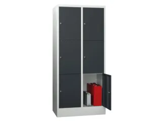 lockerkast,HxBxD 1850x800x500mm,2x3vakken,RAL7035,front RAL7016 - 2
