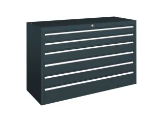 ladekast HxBxD 600x1023x600mm 5laden slot RAL7035 front RAL5012 - 2