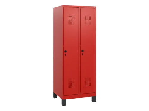 schoollocker,HxBxD 1630x600x500mm,2vak,vak B 300mm,draaigrendel,voeten