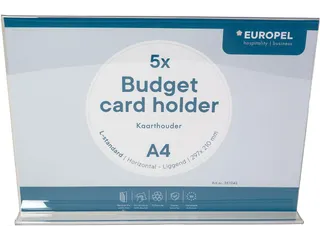 5x Kaarthouder Europel Budget T-Standaard A4 Liggend - 4