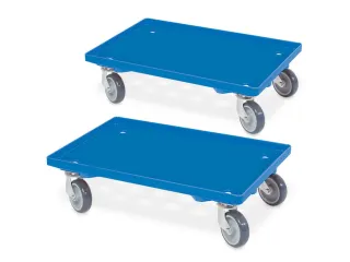 onderwagen voor kratten,draagverm. 250kg,laadvl. LxB 607x407mm - 2