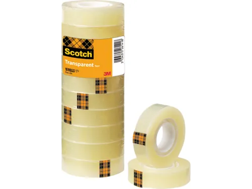 Plakband Scotch 508 15mmx33m transparant 10 rollen