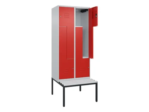 Z-garderobekast,HxBxD 2120x800x815mm,4vak,vak B 400mm,cil.-slot