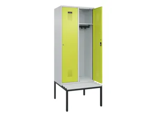 locker met bank,HxBxD 2120x800x815mm,2vak,vak B 400mm,cilinderslot - 1