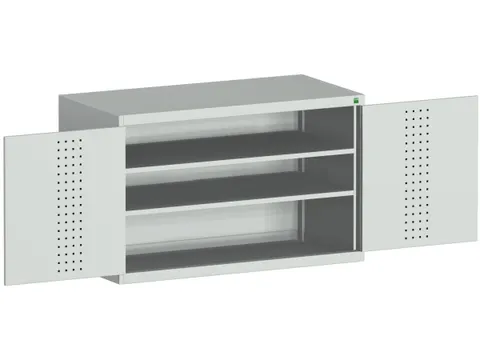 kast met geperforeerde platen,HxBxD 800x1300x650mm,2xStalen bodem