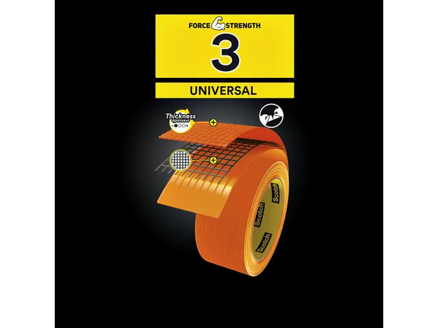 Plakband Scotch high visibility 48mmx25m oranje