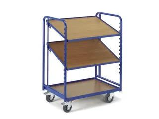 Bijzetwagen Voor Euronorm Bakken 410x610mm 200kg 3 Etages Hout - 1