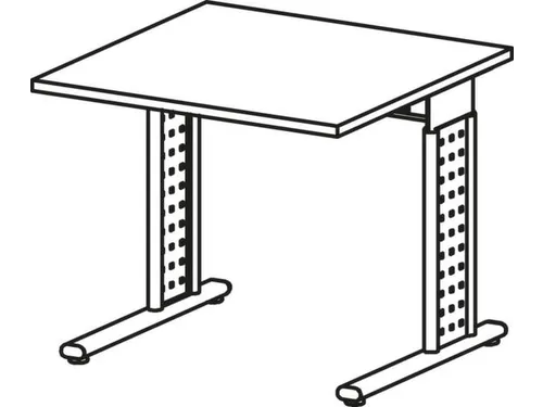 Bureau C-Poot Hxbxd 680-820X800X800Mm Esdoorn