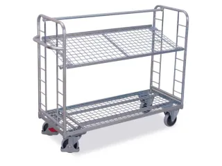 Bijzetwagen Verzinkt 250kg H 1231mm 2 Etages Laadvlak 1320x537mm - 1